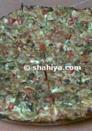 صورة لوصفة بيتزا بالخضار