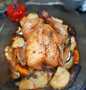 Cara praktis membuat 93. Roasted Chicken with Vegetables and gravy yang sedap