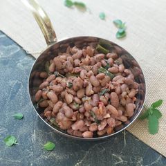 A picture of Fried Kholar Beans with Napa (Kidney Beans with Basil).