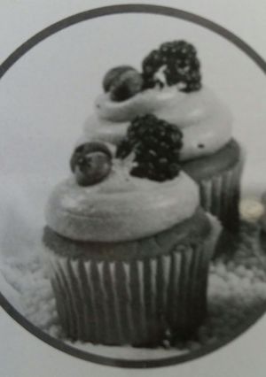 Una foto de Cupcakes de Arandano