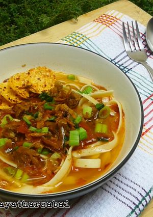 Foto resep Fettucine Kuah Pedas (Pasta in Broth)