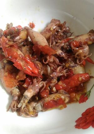 Foto resep Cumi Asin Balado