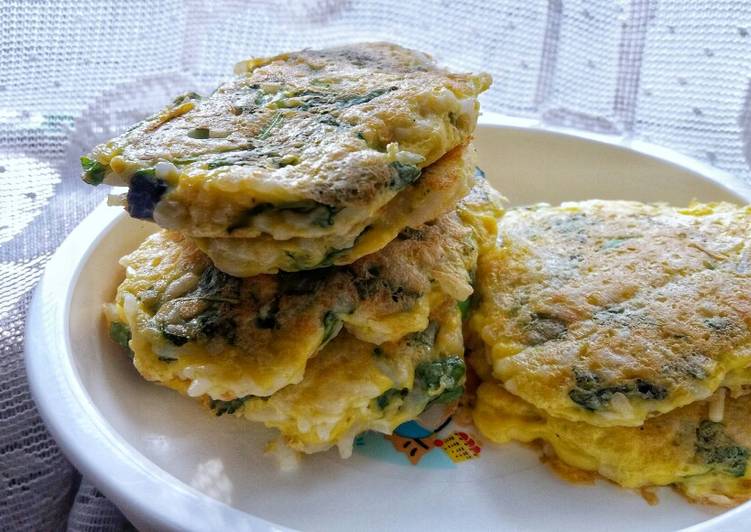 Rice and Spinach Pancake