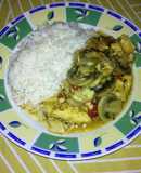 Tilapia con champiñones en salsa de albahaca
