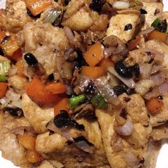 A picture of Tofu in Black Bean Sauce.