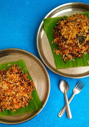 A picture of Mutton keema biriyani.