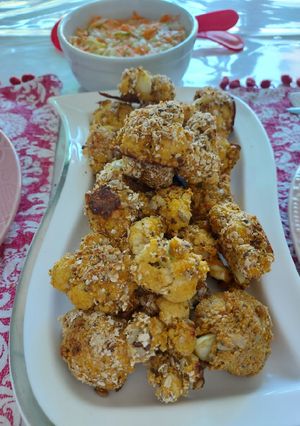 Una foto de Coliflor rebozadas al horno