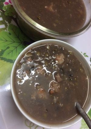 Hình của món Cháo đậu xanh, đậu đen, tôm.