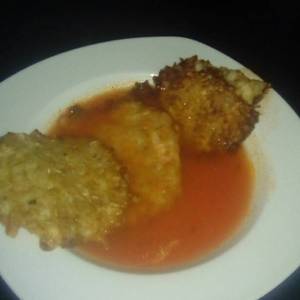 Tortitas de avena en salsa de jitomate