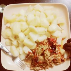 Boiled potato & Eggsauce A picture of Boiled potato & Eggsauce.