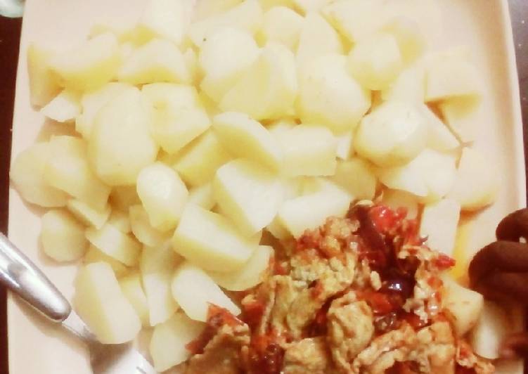 Step-by-Step Guide to Prepare Super Quick Homemade Boiled potato &amp; Eggsauce Cooking Basics for Beginners