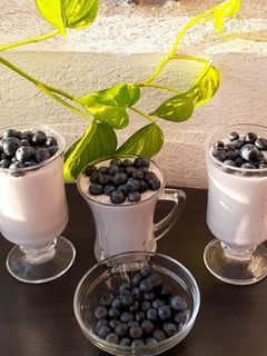 Una foto de Mousse de arándanos