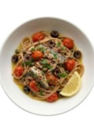 Hình của món Sardine Puttanesca Pasta (Mỳ Ý cá mồi sốt Puttanesca).