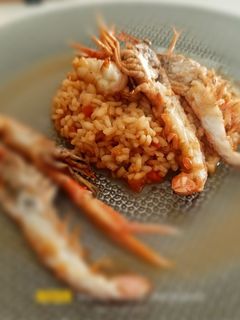 Una foto de Arroz cremoso de cigalas