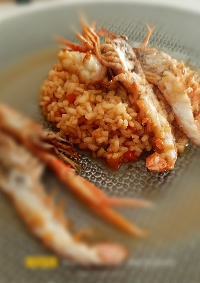 Una foto de Arroz cremoso de cigalas
