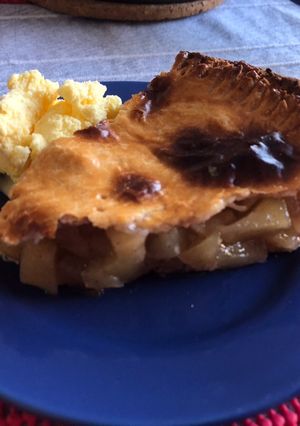 Una foto de Apple pie (el tradicional)