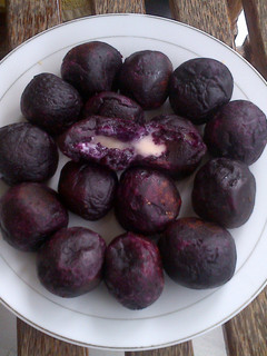 Foto resep pompom ubi ungu isi mozarella