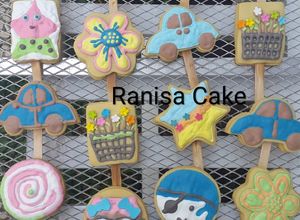 Foto resep Cookies stik lucu hias Glazur putih telur