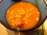 Fabes con langostinos