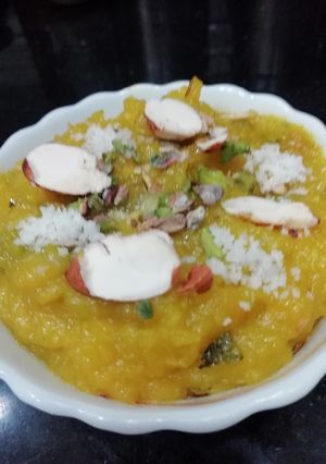A picture of Pumpkin halwa.