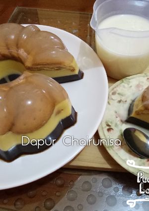 Foto resep Puding Coklat Lapis Marie dengan siraman Fla