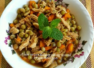Foto resep Ayam suwir kacang polong wortel