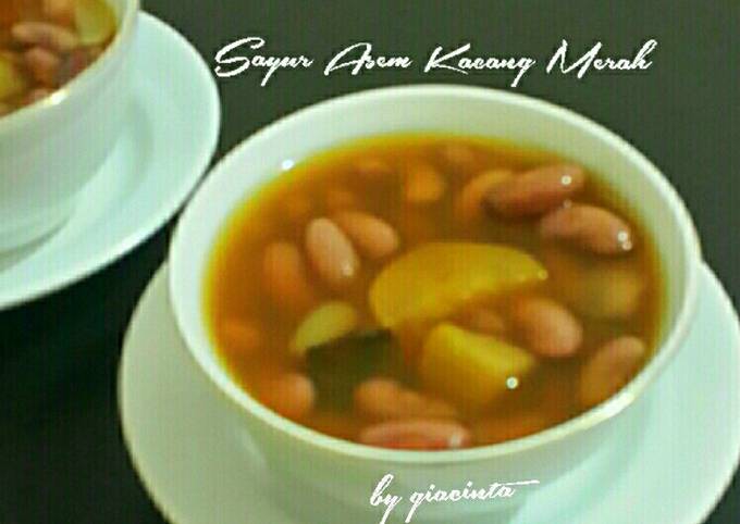 Sayur asem kacang merah dan Timun