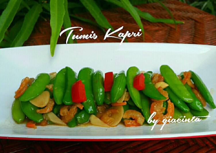 Tutorial memasak Tumis Kapri renyah gurih