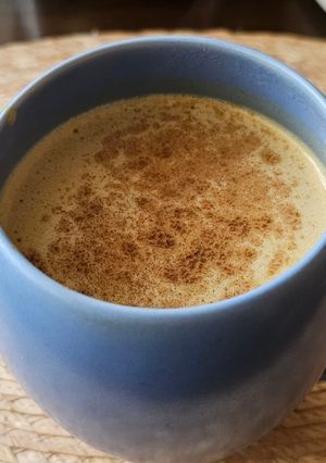 Una foto de Atole de pay de calabaza