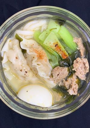 Hình của món Mì udon miso homemade. Giảm cân + eat clean.