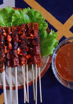 Foto resep Sate tempe bumbu kacang