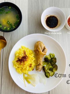 Hình của món Cơm gà hải nam - ăn dặm.