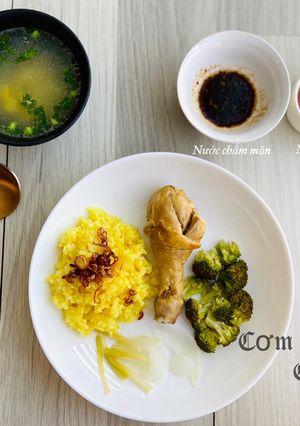 Hình của món Cơm gà hải nam - ăn dặm.