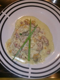A picture of Bacon and Shrimp Alfredo #Pasta.