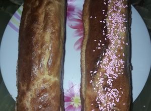 Una foto de Budín con coco y harina de garbanzo