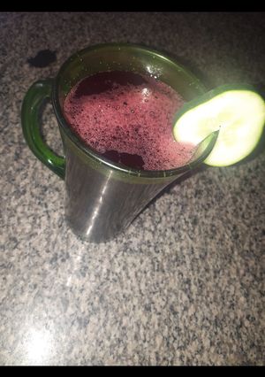 A picture of Zobo Drink With Cucumber.