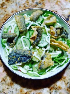 Hình của món 🥒🥗 Salad da cá sấy giòn 💚.