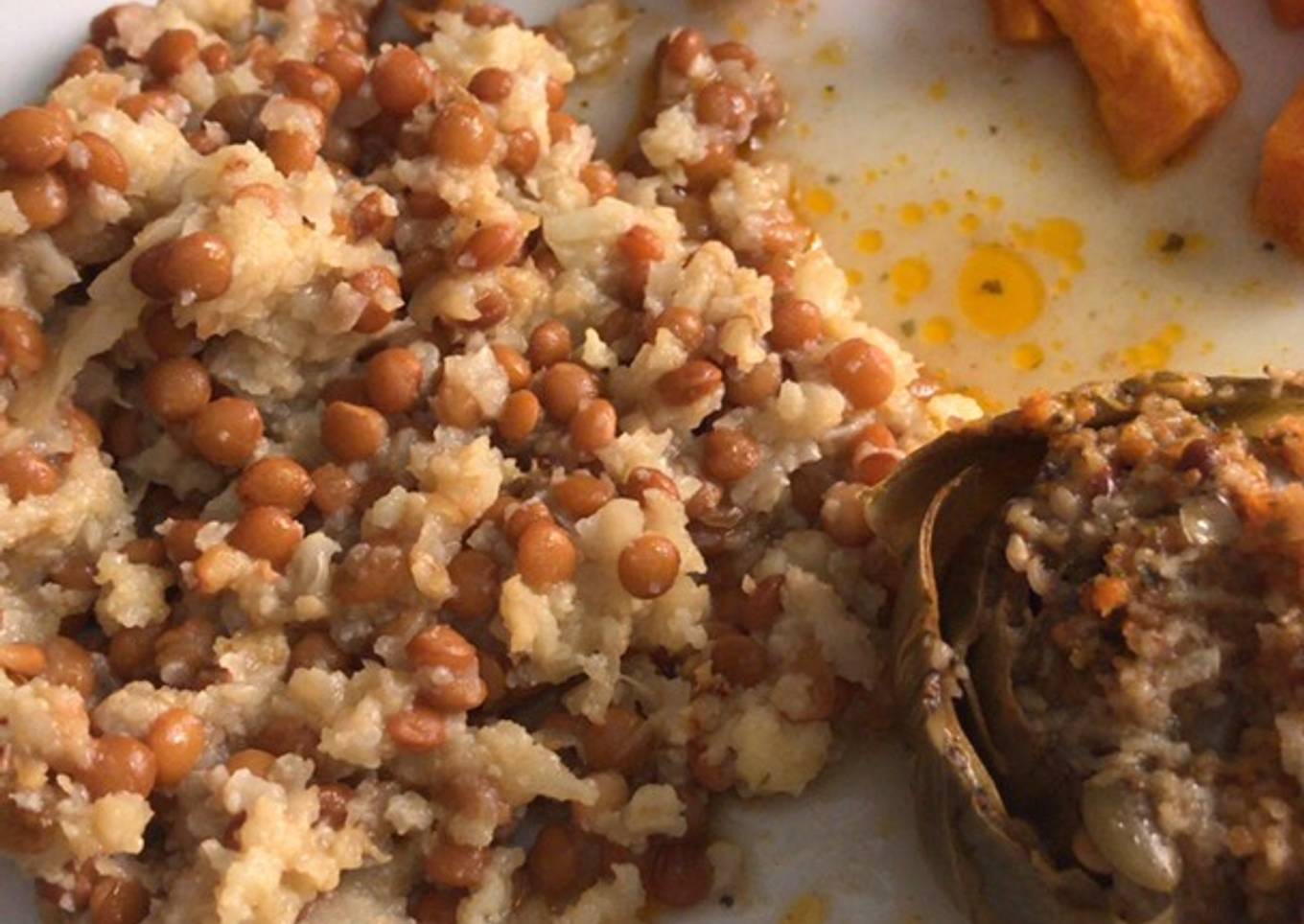 Lentejas con coliflor, un acompañante fácil, rápido y completo