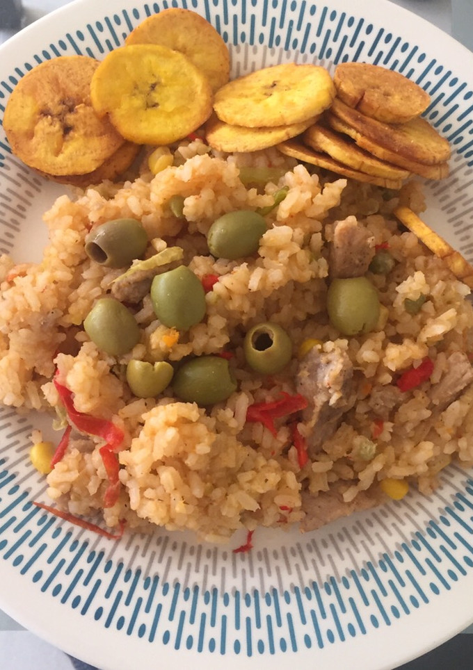 Una foto de Arroz de cerdo apastelado