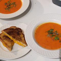 A picture of Charred Fresno Tomato Soup.