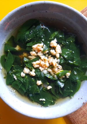 Hình của món Canh rau ngót nấu tôm.