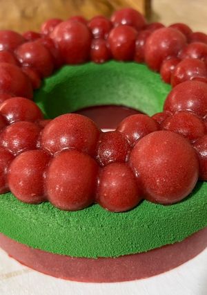 Gesztenyés mousse torta szamóca zselével recept fotója