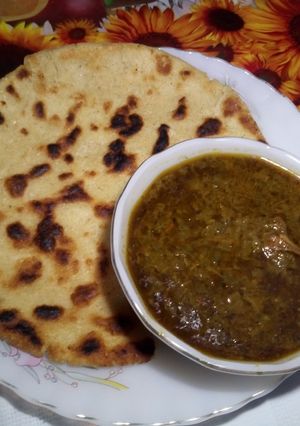 A picture of Palak Ghosht.