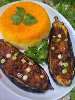 عکسی از دستور بادمجان شکم پر 😋