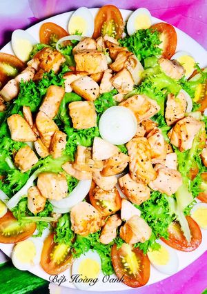 Hình của món Salad Cá Hồi.