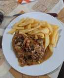 Mollejas a la crema con fritas (al disco)