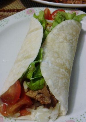 Una foto de Fajita - burritos de cerdo, a mi manera