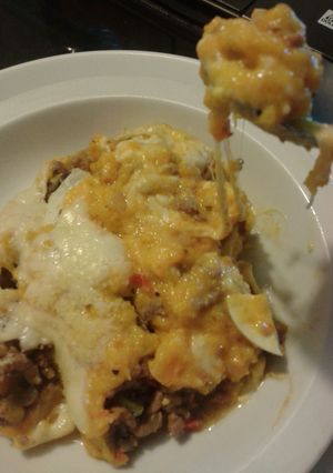 Una foto de Emplatado pastel de calabaza & carne 
