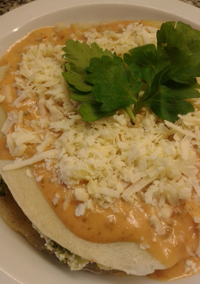 Una foto de Crepes de brócoli