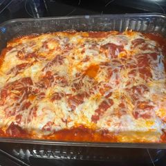 A picture of Quick & Easy Frozen ravioli lasagna.